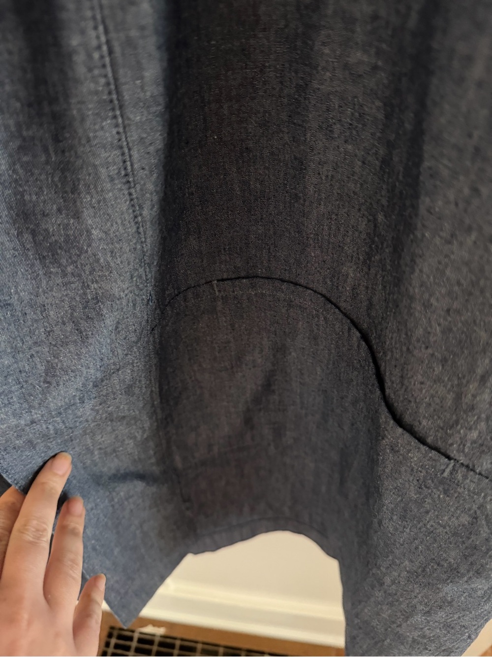 Neighborhood Men's Denim-Style Open Jacket in Slate Blue - Picture 4 of 6